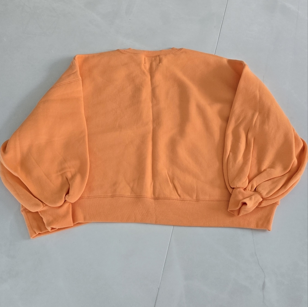 Judith March Beach Bum Sequined Crew Neck Sweatshirt - Orange - Size Small - Picture 5 of 5